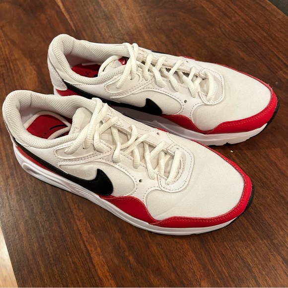 Nike Air Force 1 AF1 white shoes sneakers court white pink black worn once 6 W - Picture 4 of 13